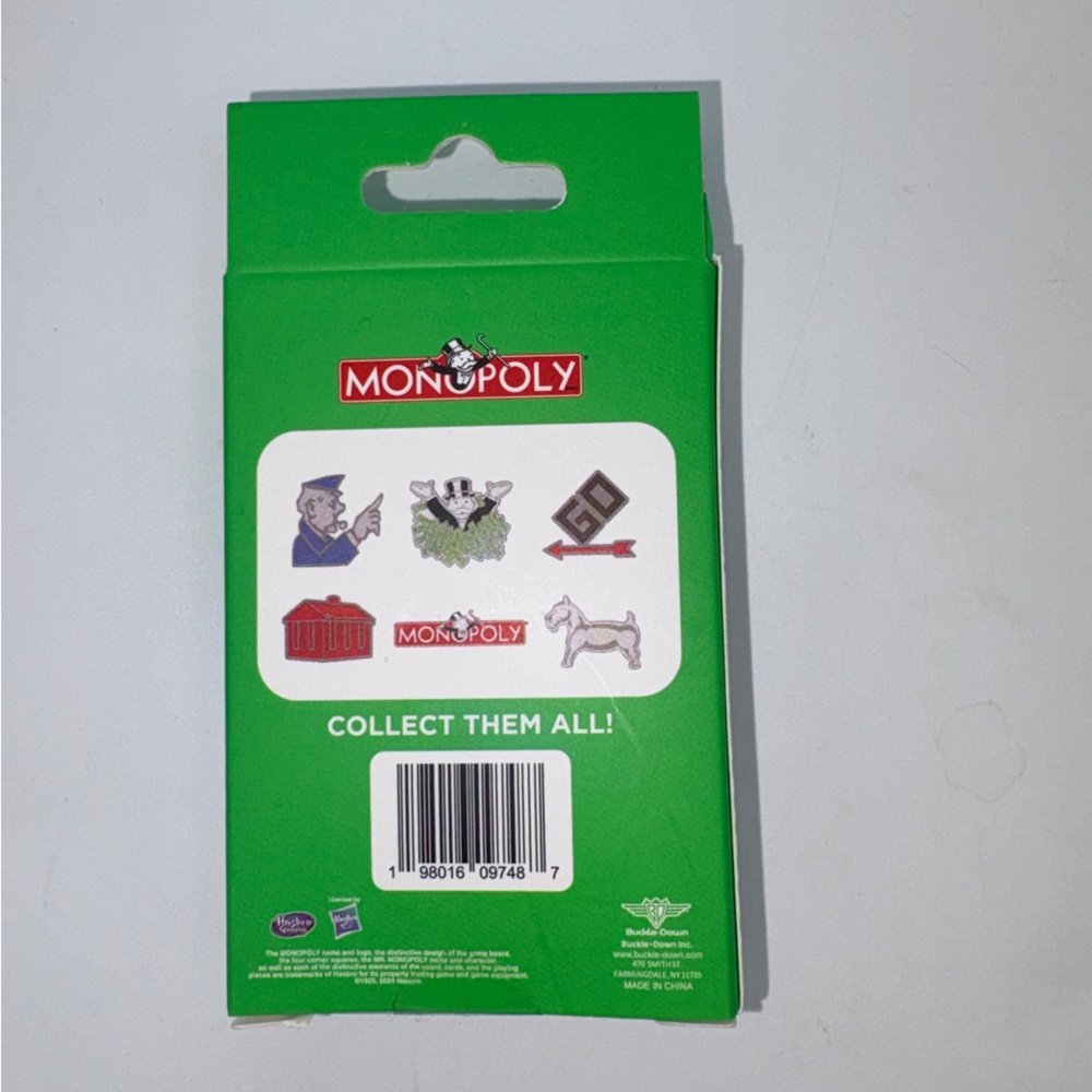 Buckle-Down Monopoly Lanyard & Pin Set in Green and Multicolor - Picture 6 of 8